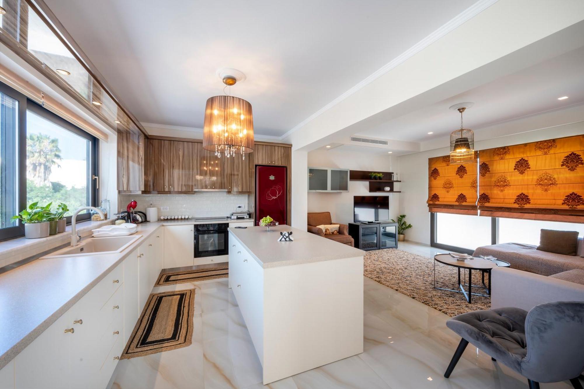 Olive Haven-3br-private Parking-balcony Appartement Kos-stad